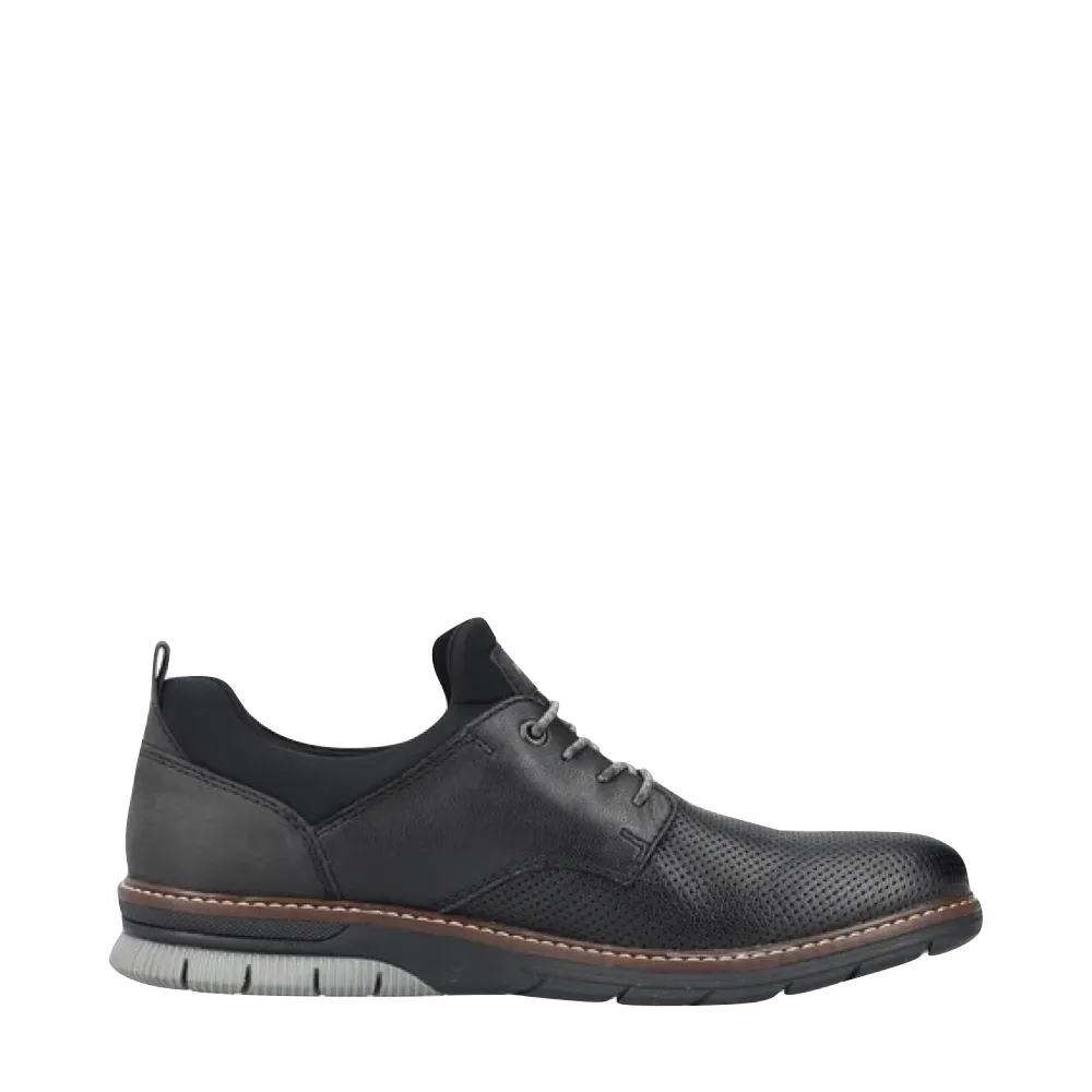 Rieker Chaussure Homme Dustin 50 Perforée en Noir