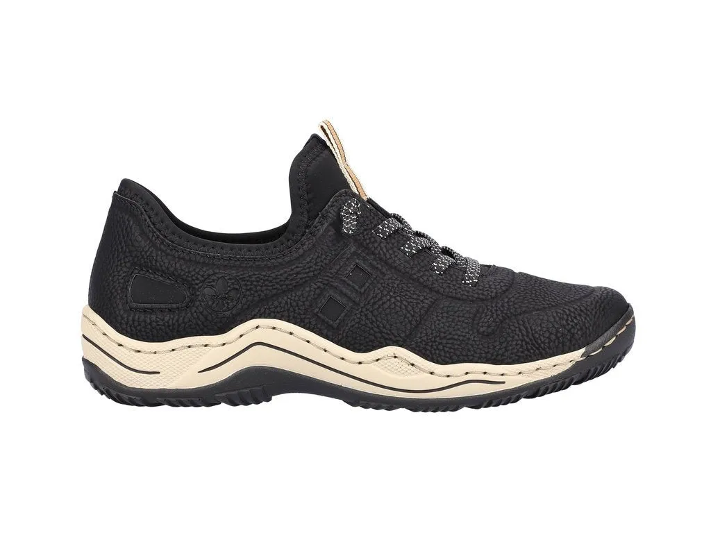 Rieker Chaussures L0563-00 Noir Lacets Élastiques