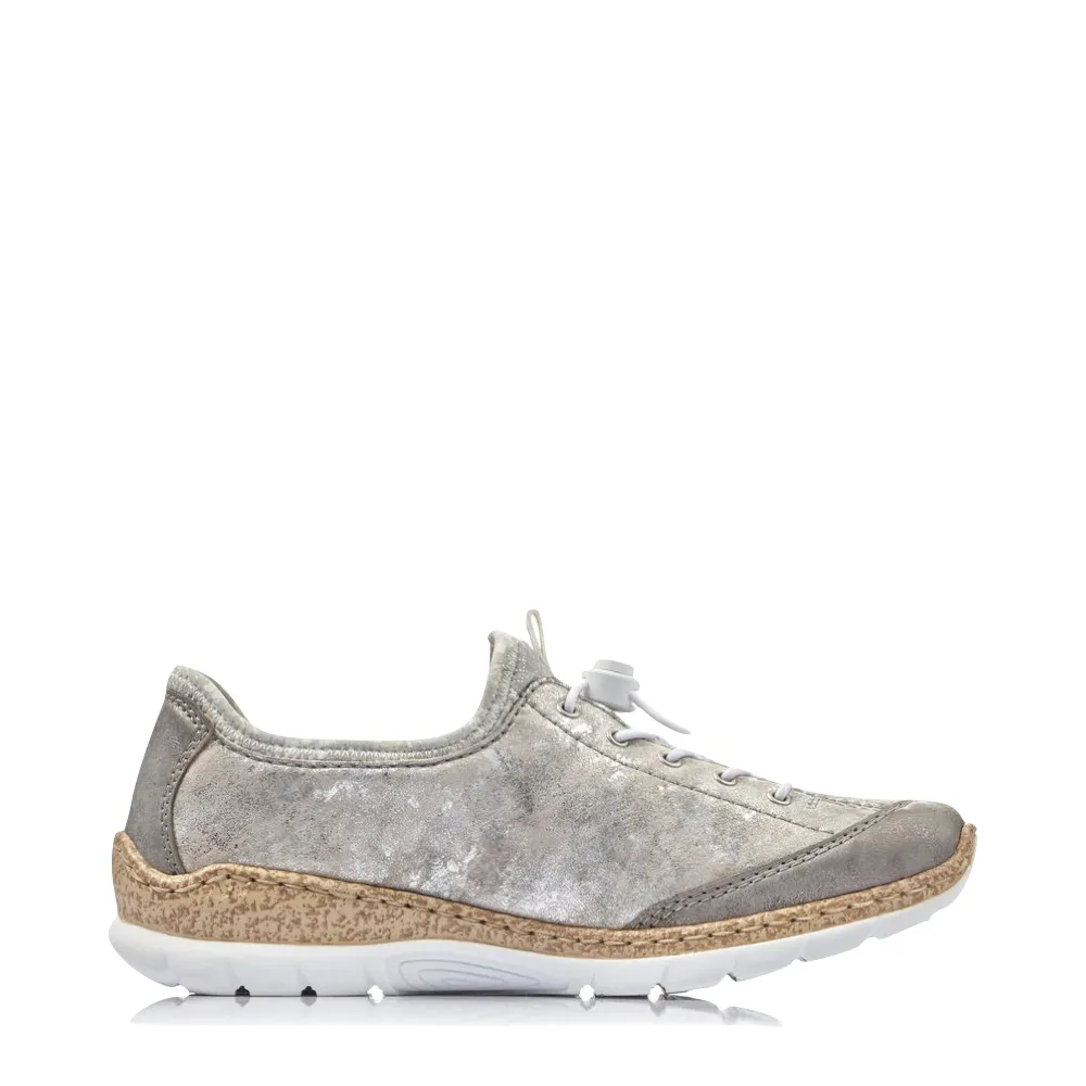 Rieker Chaussures de Sport Femme Nikita K6 à Fermeture Éclair Latérale en Gris