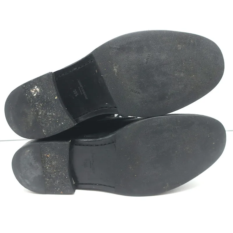 Bottes de combat Ranger à fermeture éclair Saint Laurent en cuir noir Taille 38.5 Bottes plates à la cheville