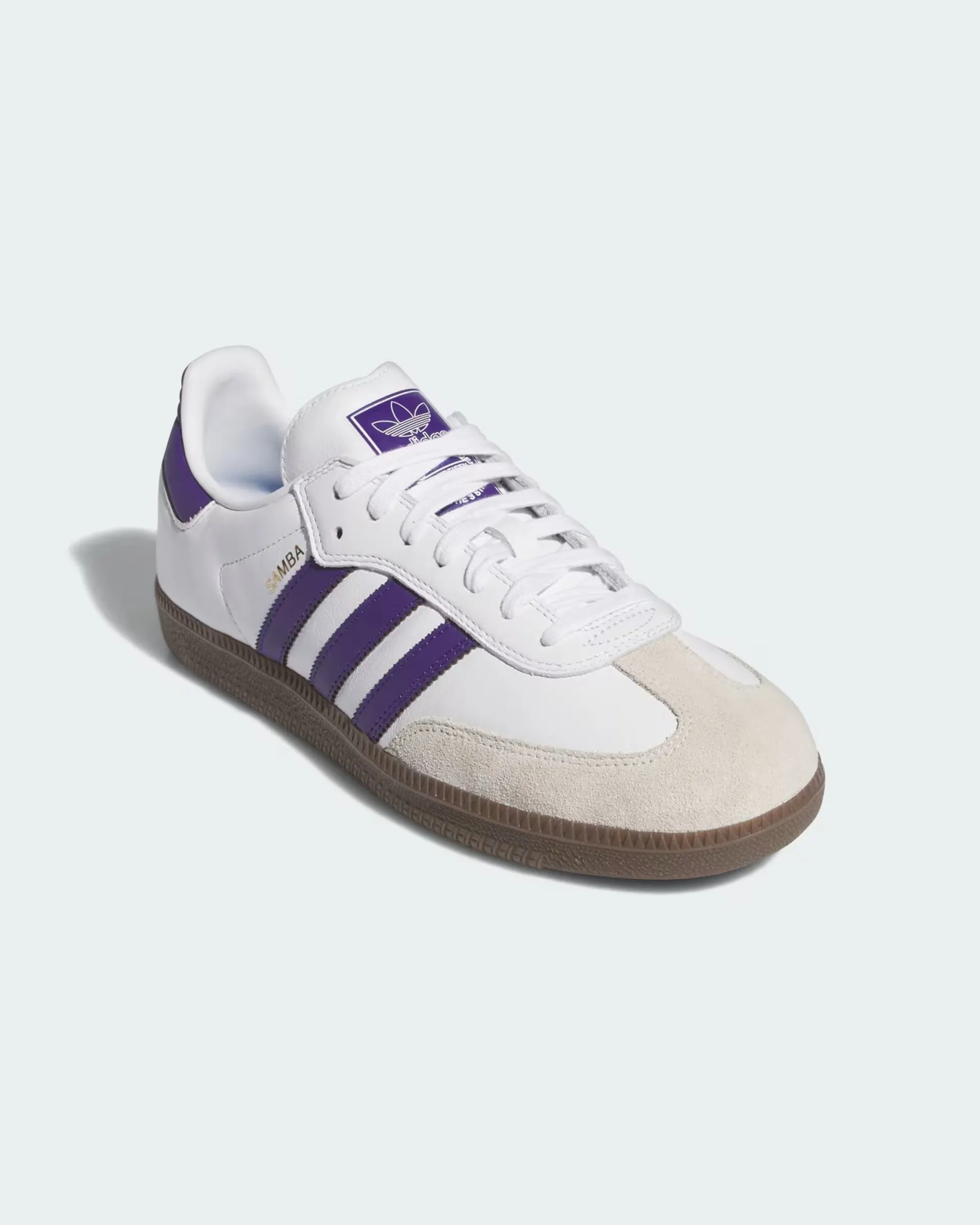 Chaussures Samba ADV - Blanc nuage / Violet universitaire / Or métallique