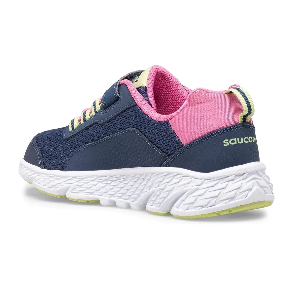Chaussures Saucony Wind Shield A/C Marine/Vert/Rose M (Taille 10.5c-4Y)