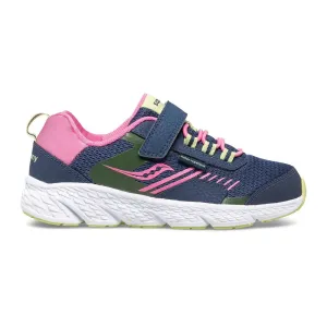 Saucony Shoes Wind Shield A/C Navy/Green/Pink M (Size 10.5c-4Y)
