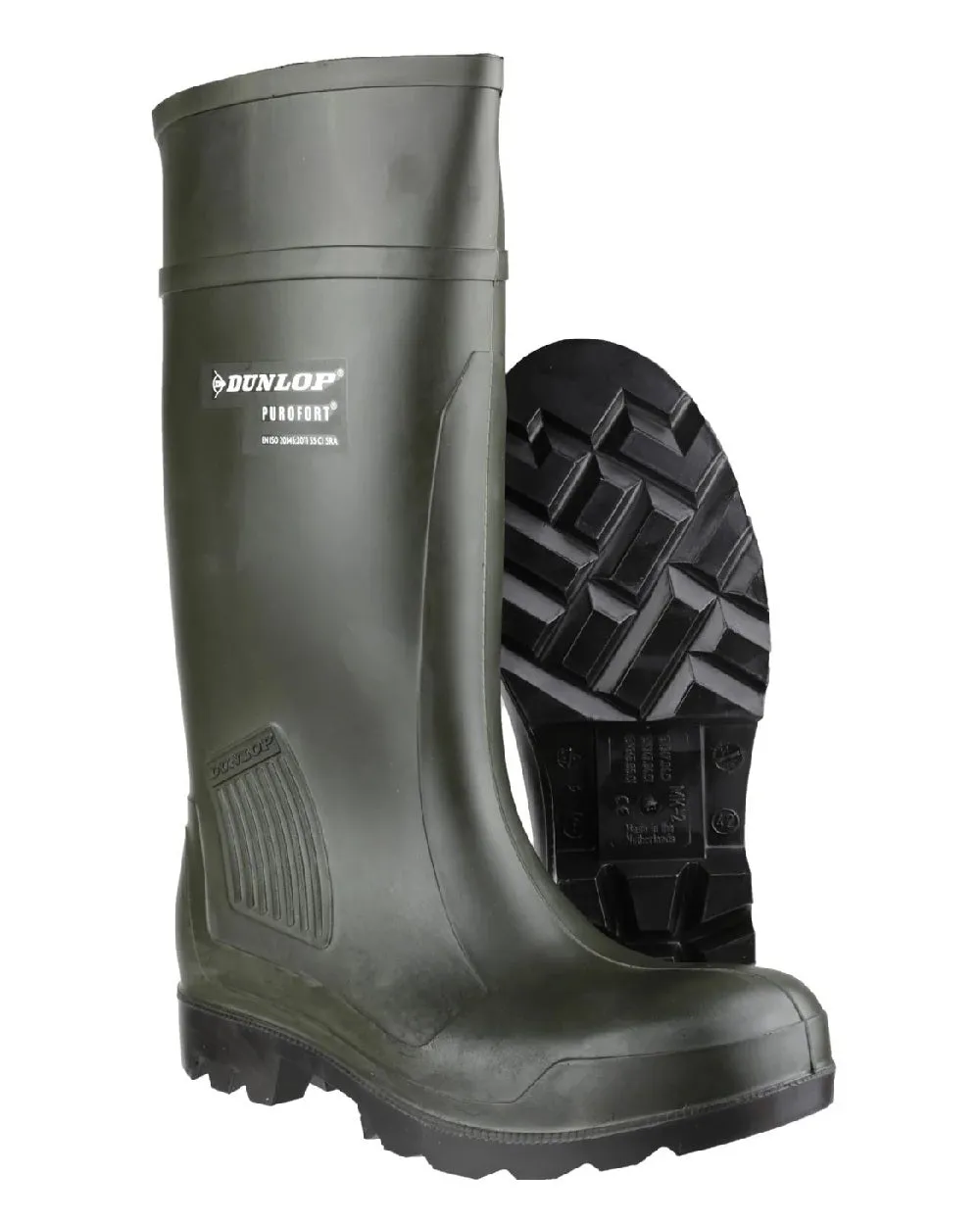 Chaussures Dunlop Dunlop Purofort Professionnelles Bottes de Sécurité Complètes - Vert