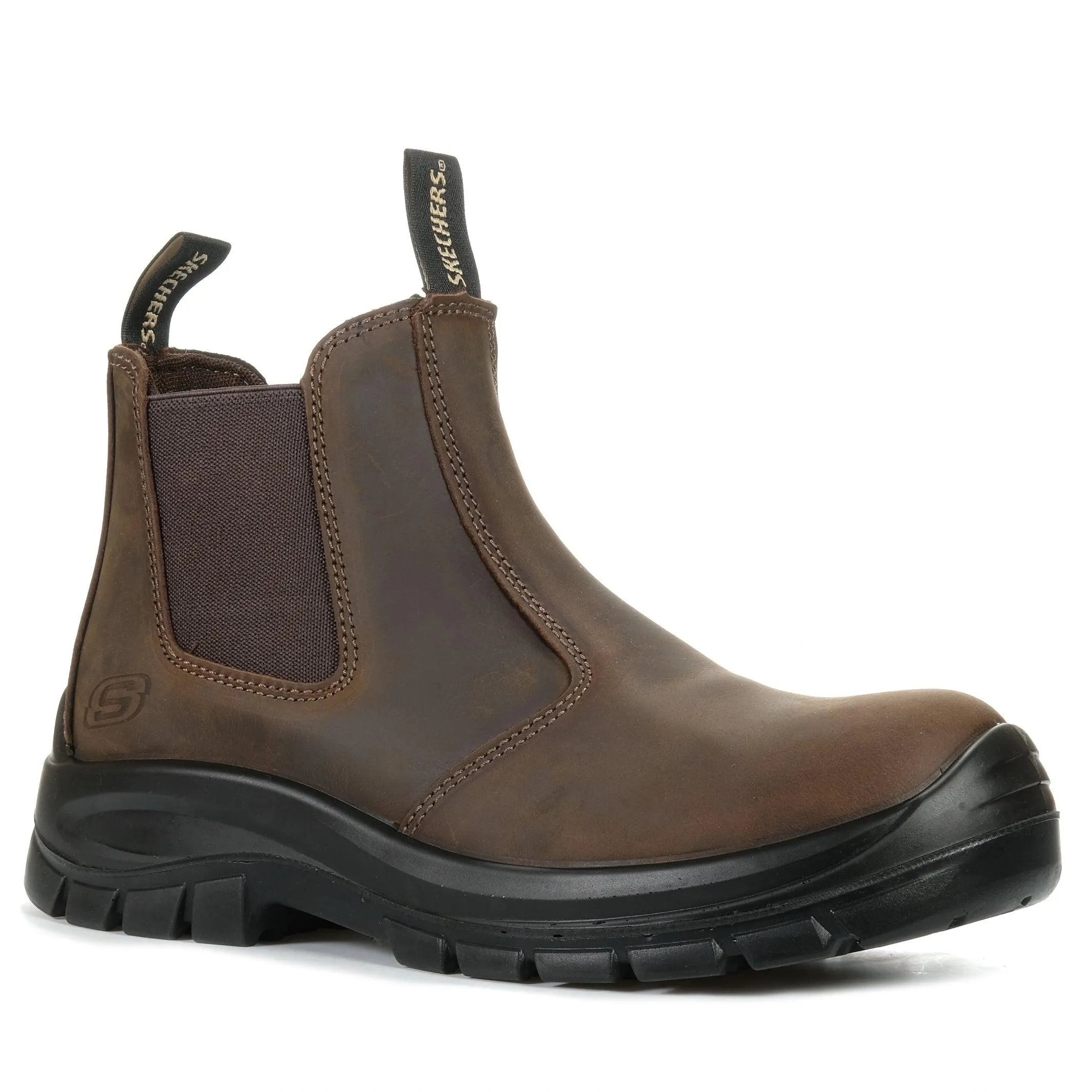 Skechers SKX Work Trophus - Chaussures à embout composite Gidian en marron foncé_Skechers