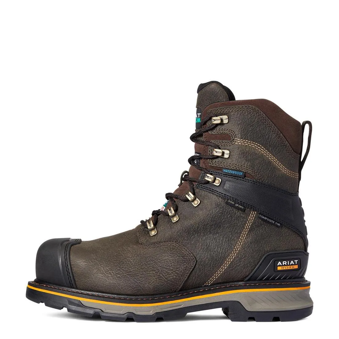 Botte de travail Stump Jumper CSA Glacier Grip 8 pouces à embout composite imperméable 600g Café Fer