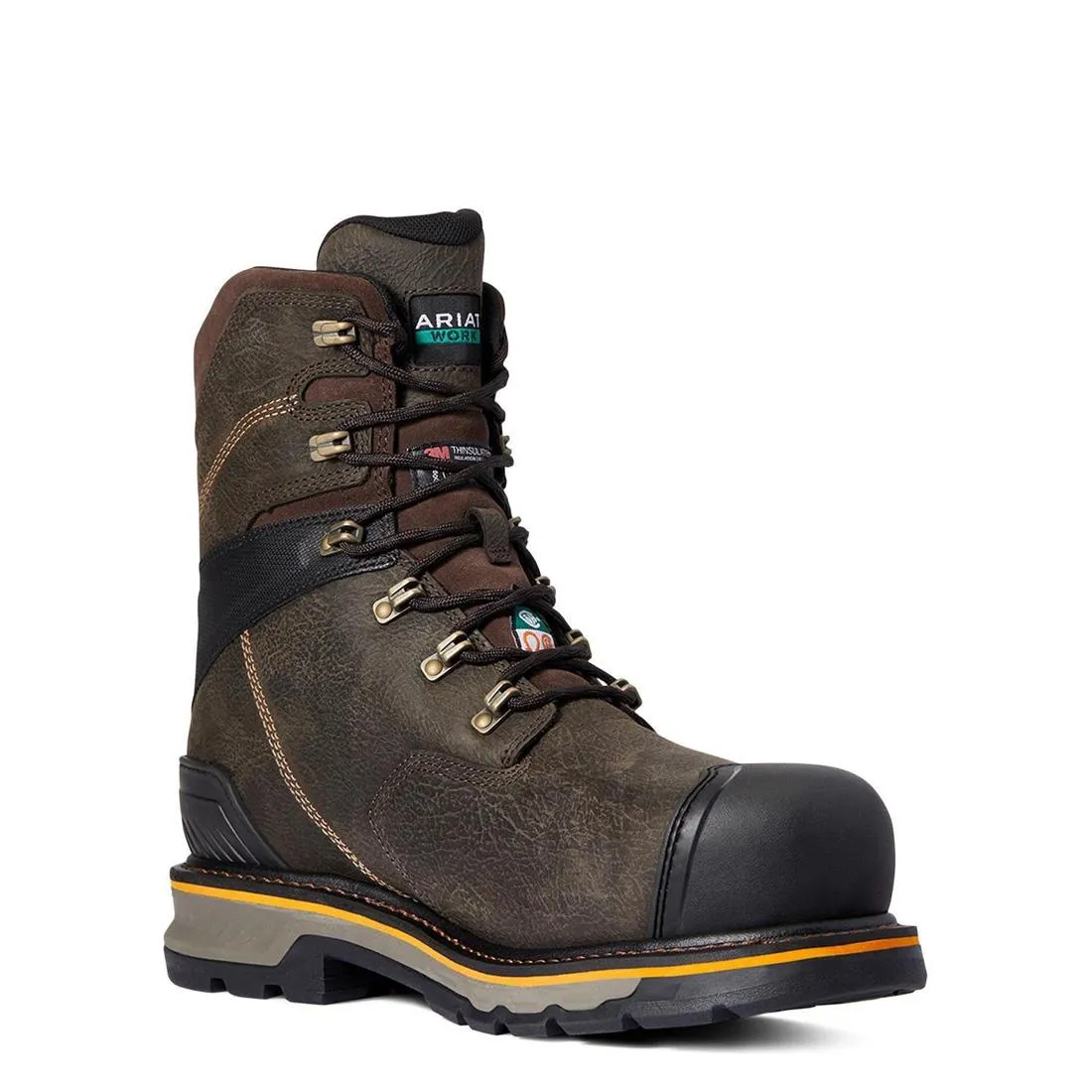 Botte de travail Stump Jumper CSA Glacier Grip 8 pouces à embout composite imperméable 600g Café Fer