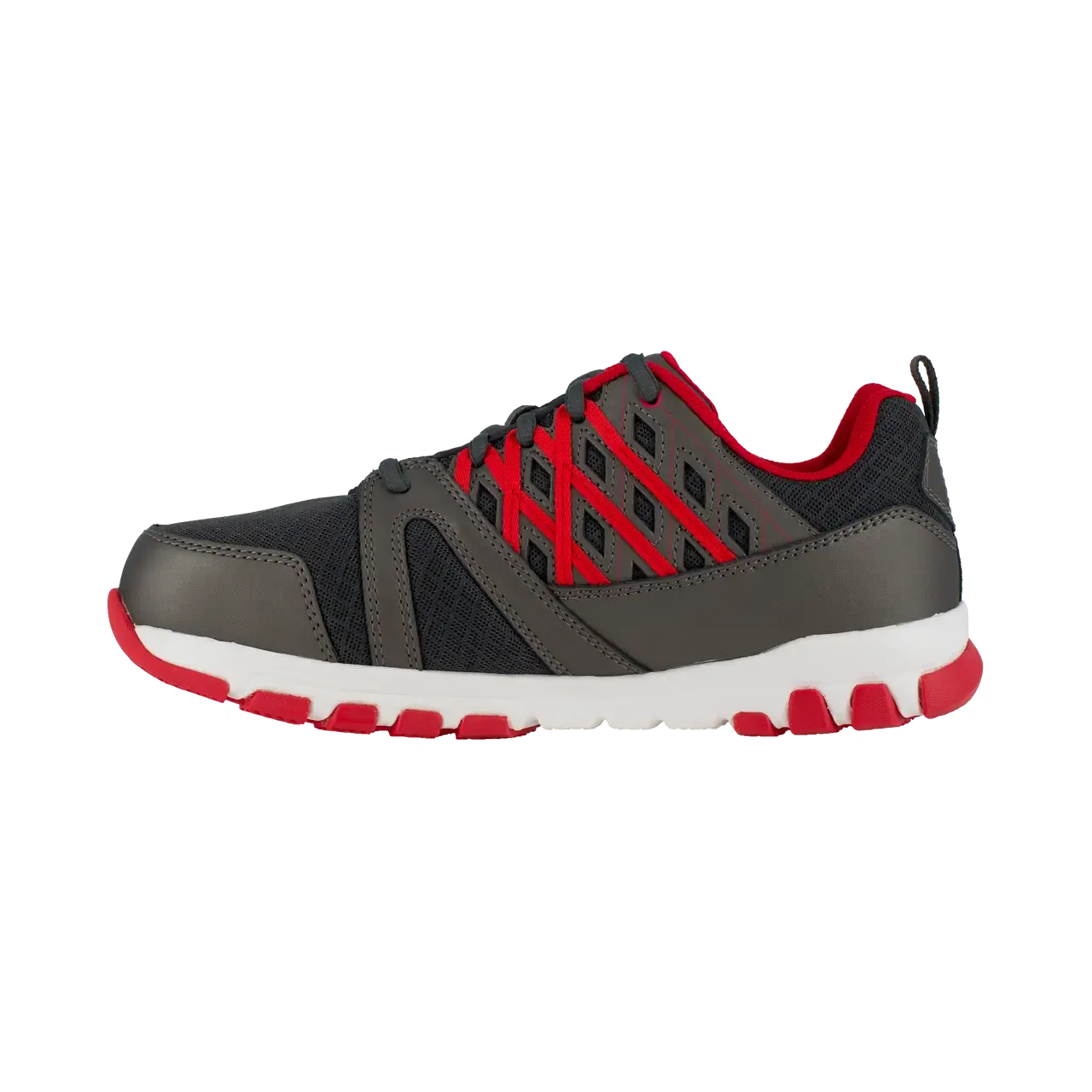 Chaussure de travail sportive à embout d'acier Sublite Noir/Rouge