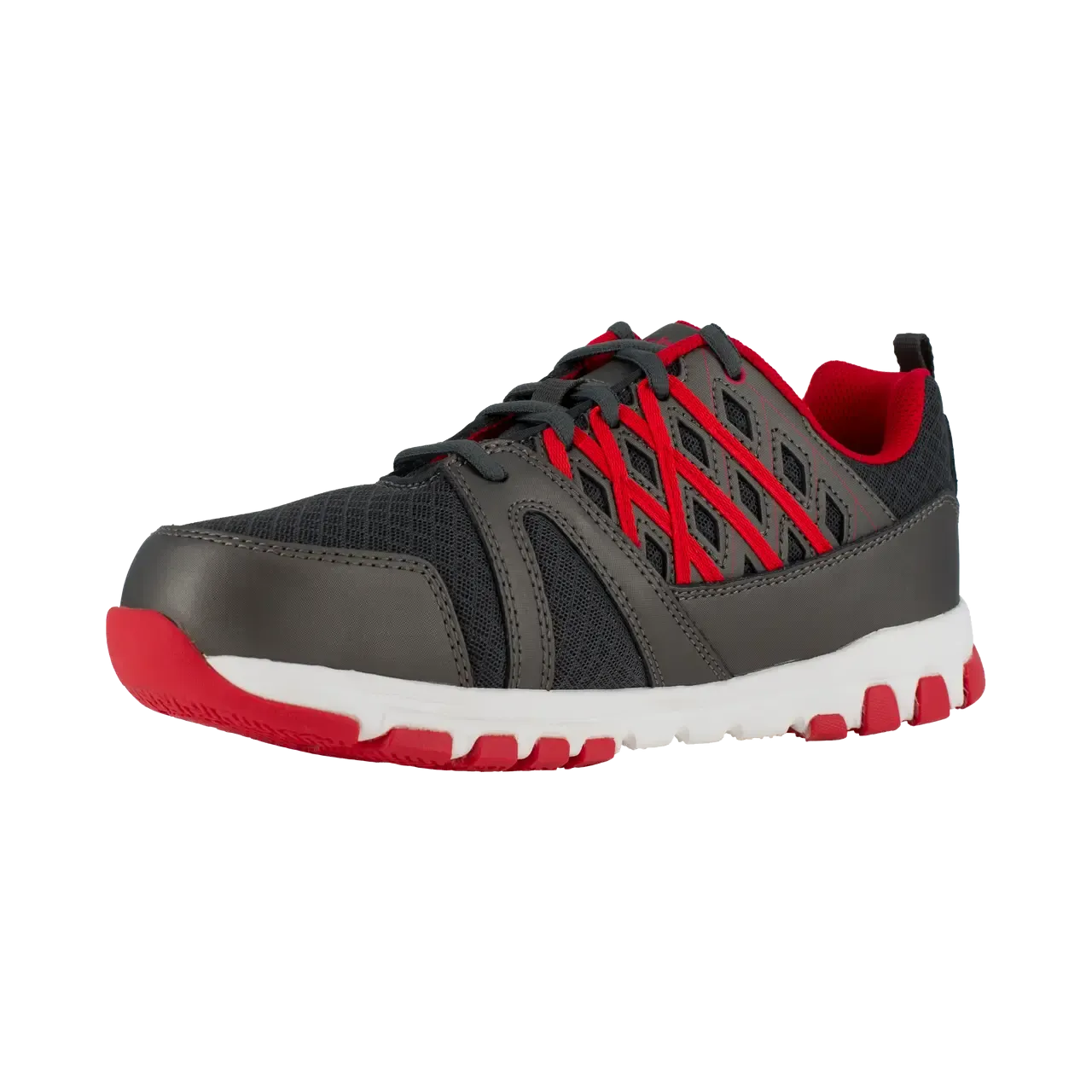 Chaussure de travail sportive à embout d'acier Sublite Noir/Rouge