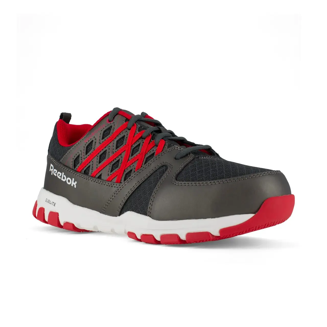Chaussure de travail sportive à embout d'acier Sublite Noir/Rouge