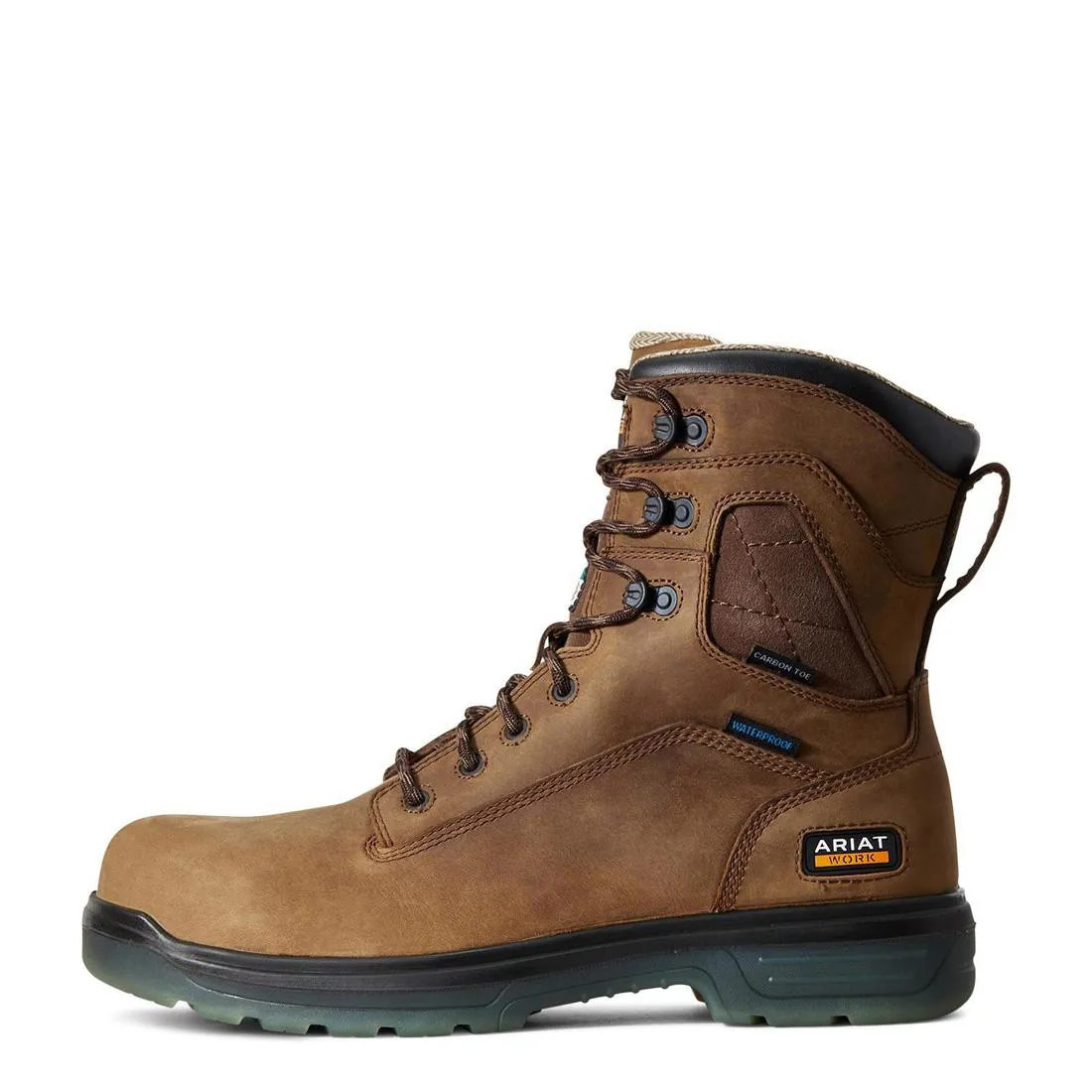 Botte de travail imperméable Turbo 8 pouces à embout en carbone CSA écorce vieillie