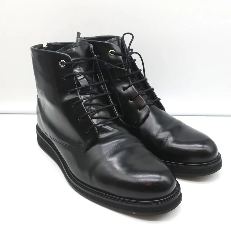 WANT Les Essentiels Bottes Derby Menara en Cuir Noir Taille 41 Bottes à Cheville à Semelle Compensée