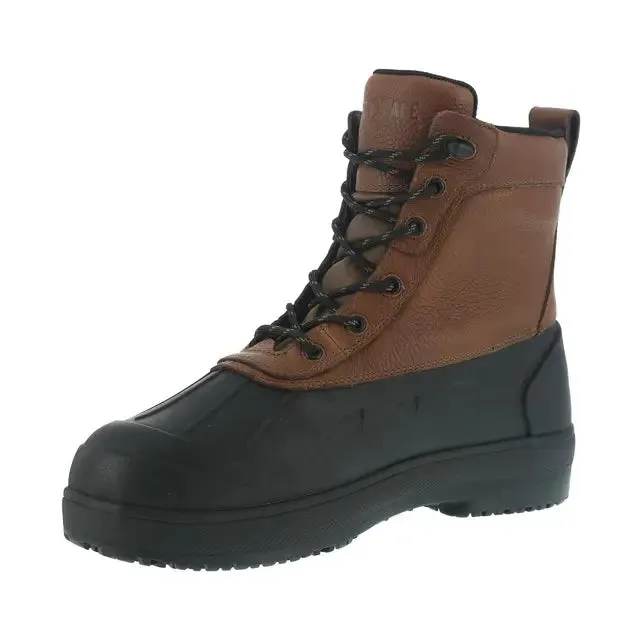 Botte de travail pour femme en caoutchouc à embout composite noir marron
