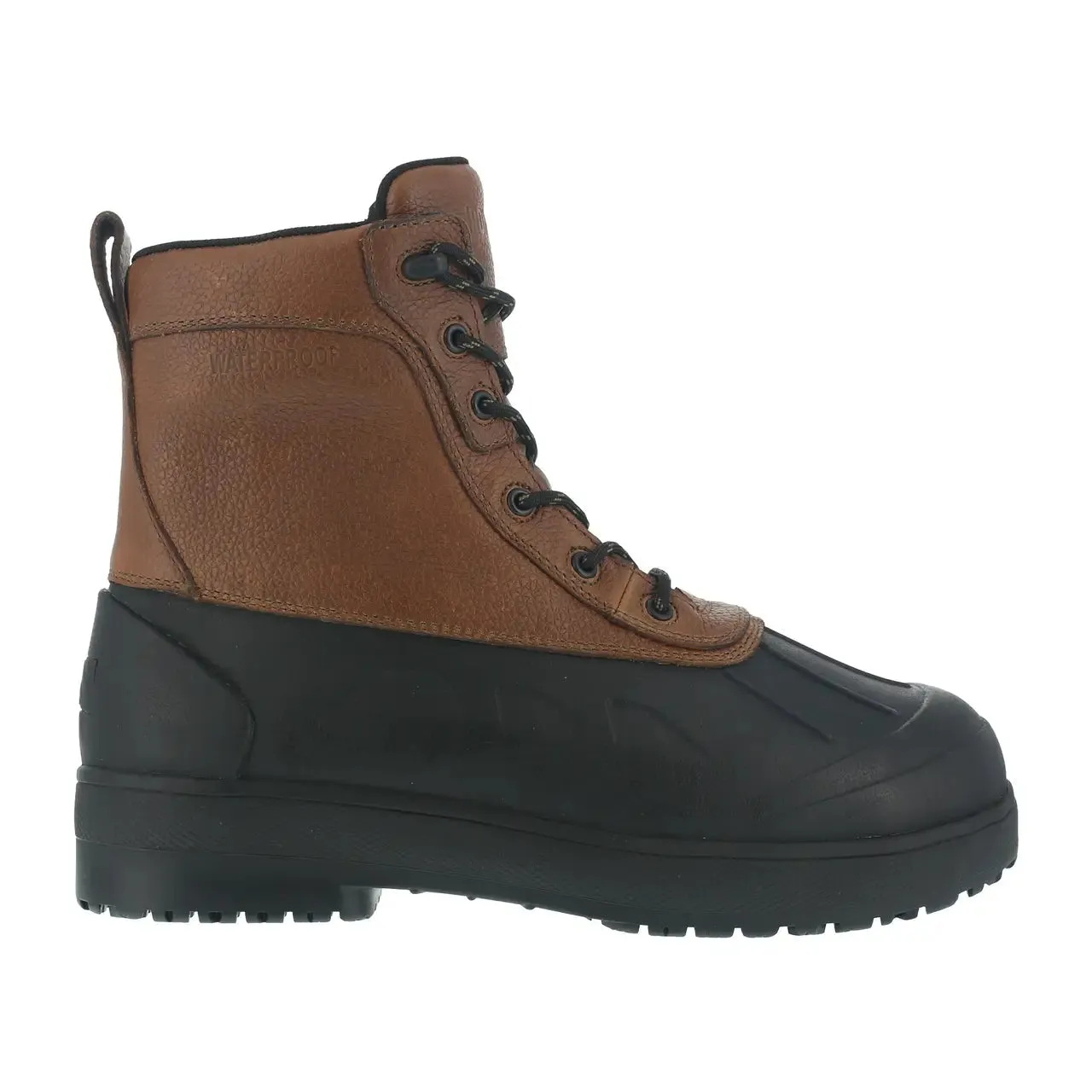 Botte de travail pour femme en caoutchouc à embout composite noir marron