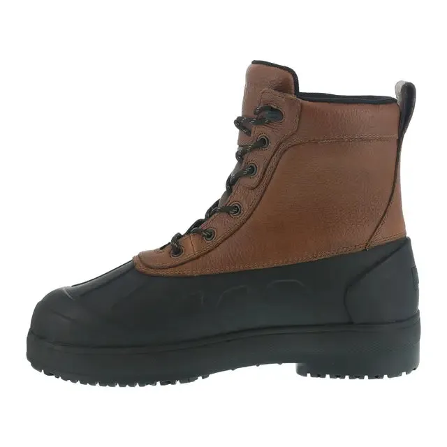 Botte de travail pour femme en caoutchouc à embout composite noir marron
