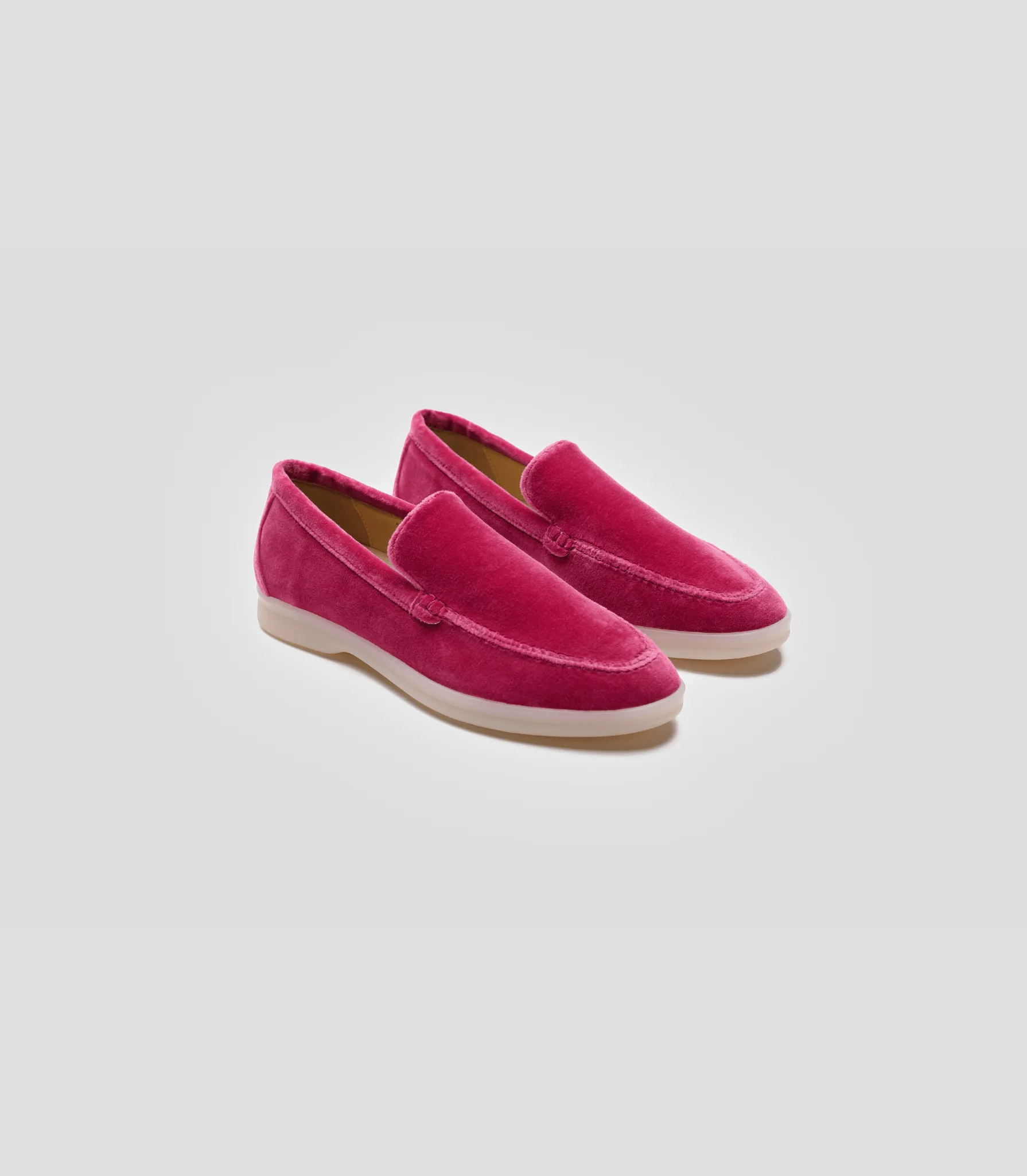 Mocassins en Velours Végétalien pour Femme | Rose