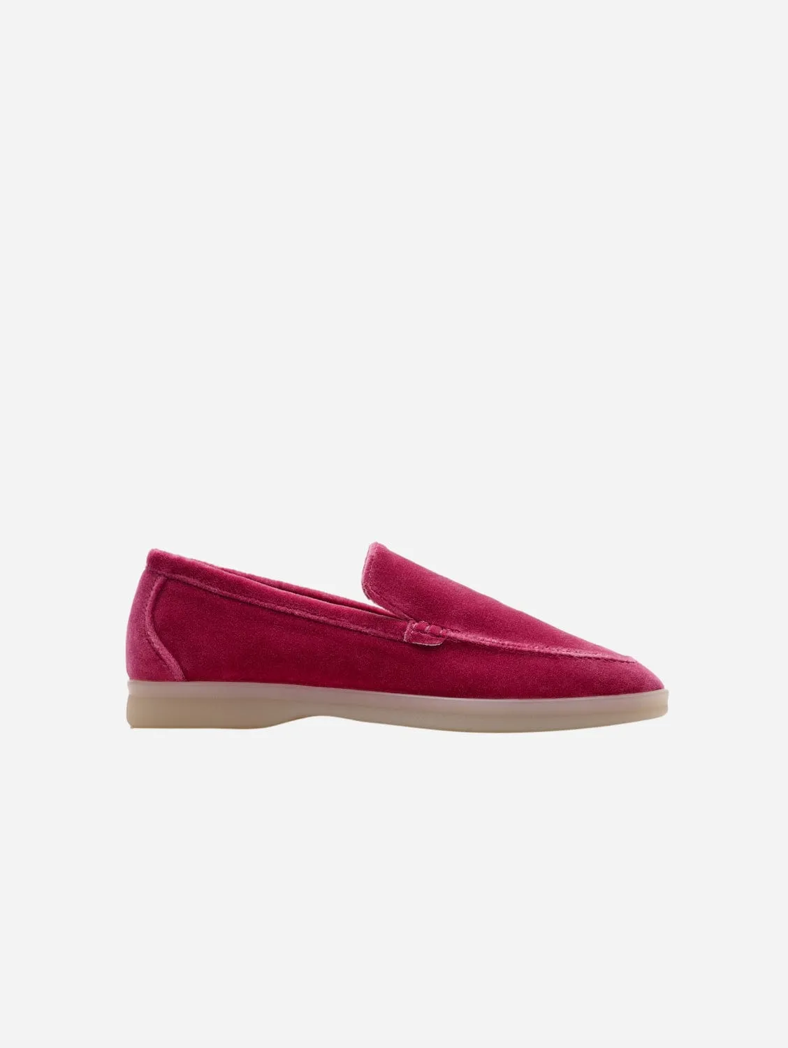 Mocassins en Velours Végétalien pour Femme | Rose