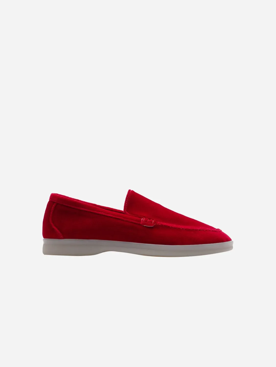 Mocassins en Velours Végétalien pour Femme | Rouge