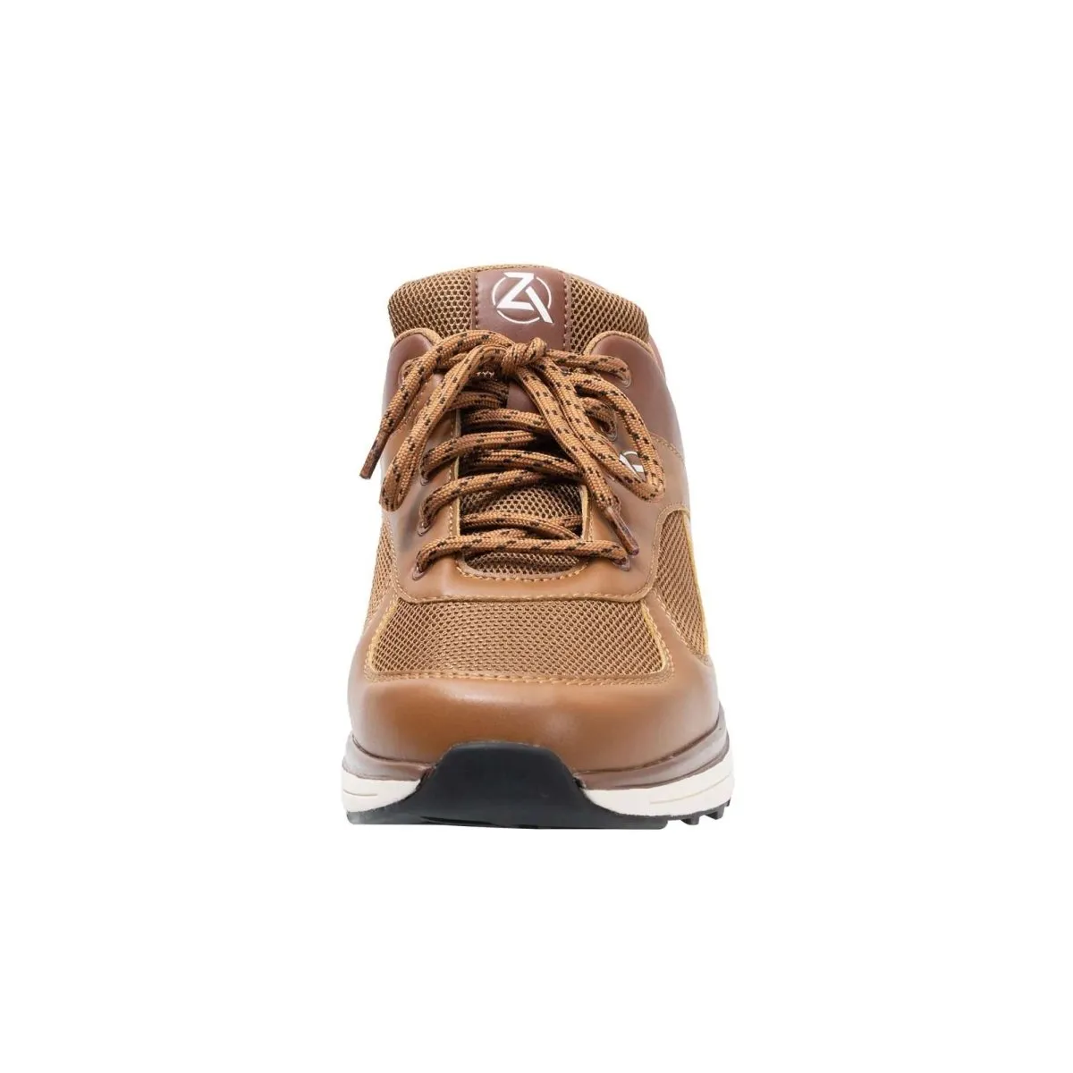 Zeba Chaussures Hommes Marron en Cuir et Mesh à Enfiler