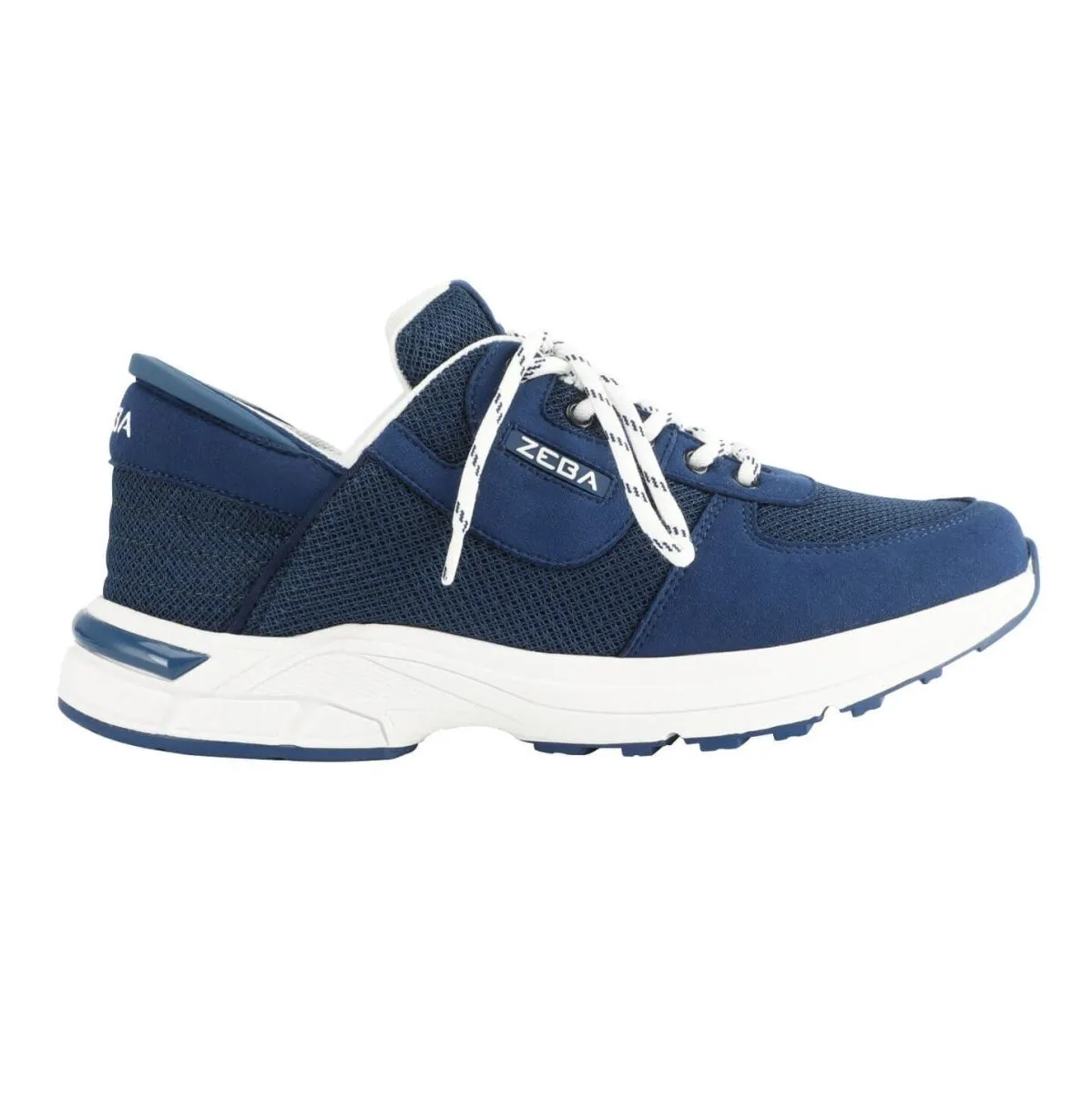Zeba Hommes Royal Navy/Blanc Slip On